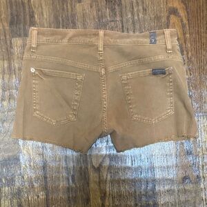 7 For All Mankind Tan Jean Shorts